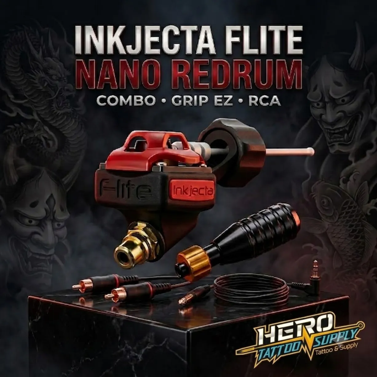 INKJECTA COMBO - GRIP EZ - RCA - FLITE NANO REDRUM
