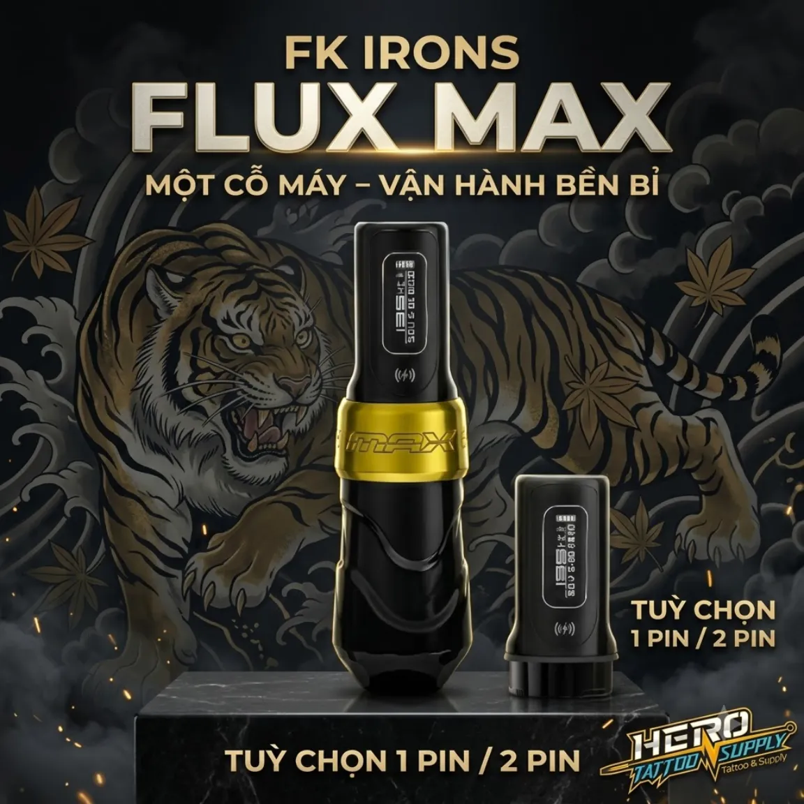 MÁY XĂM FK IRONS - FLUX MAX _ Flux Max GOLD W_ CÓ BẢN 1 PIN VÀ 2 PIN (2)