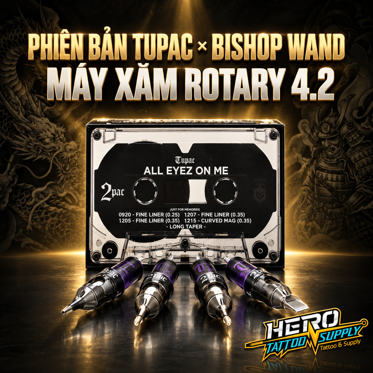 Tupac x Bishop Wand Rotary Tattoo Machine 4.2