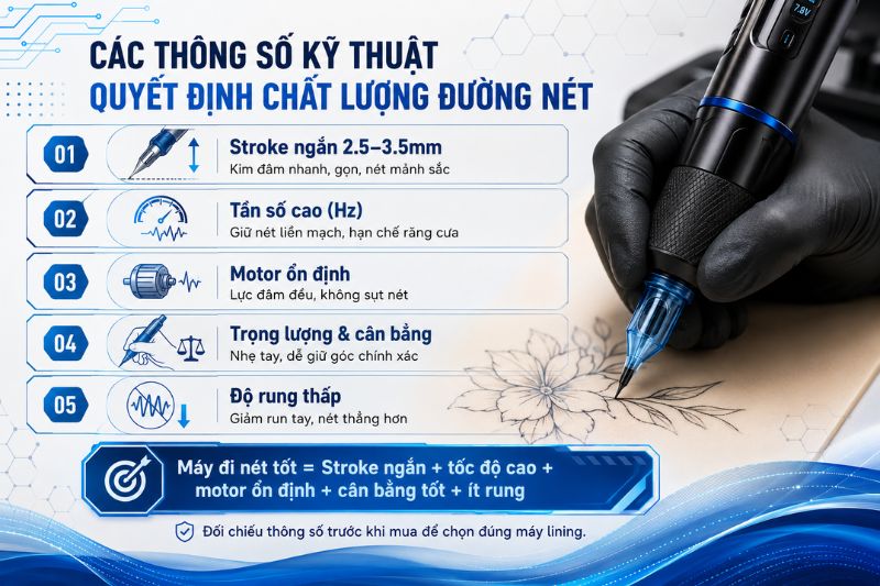 máy xăm đi nét tốt