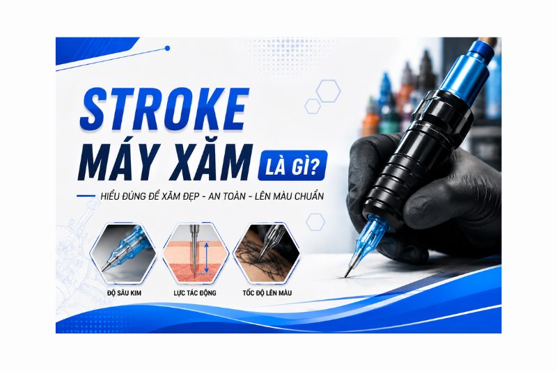 stroke máy xăm
